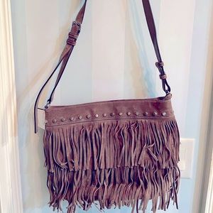 NWT and dust bag 
Michael Kors taupe fringe shoulder bag
Retail:$298
